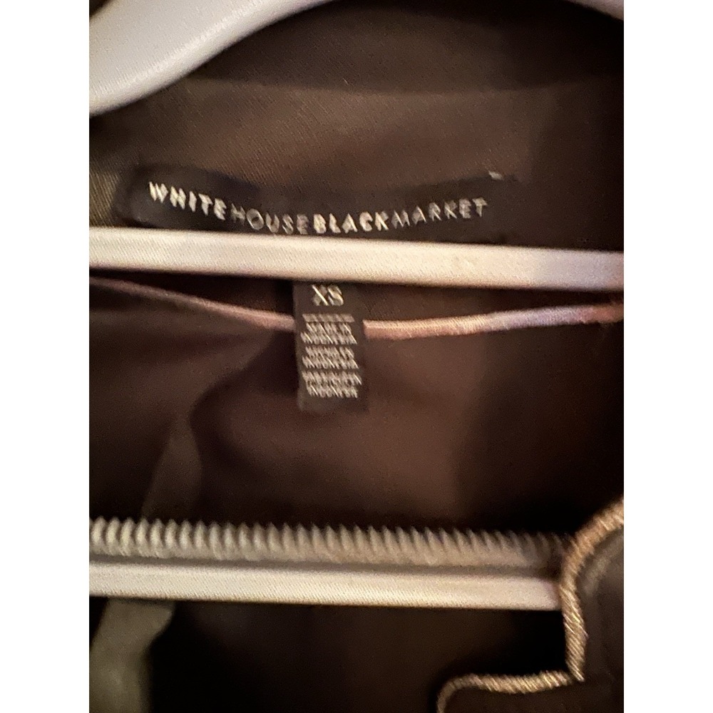 White House Black Market WHBM Women's XS Olive Green Military Regal Jacket Coat - Picture 2 of 4
